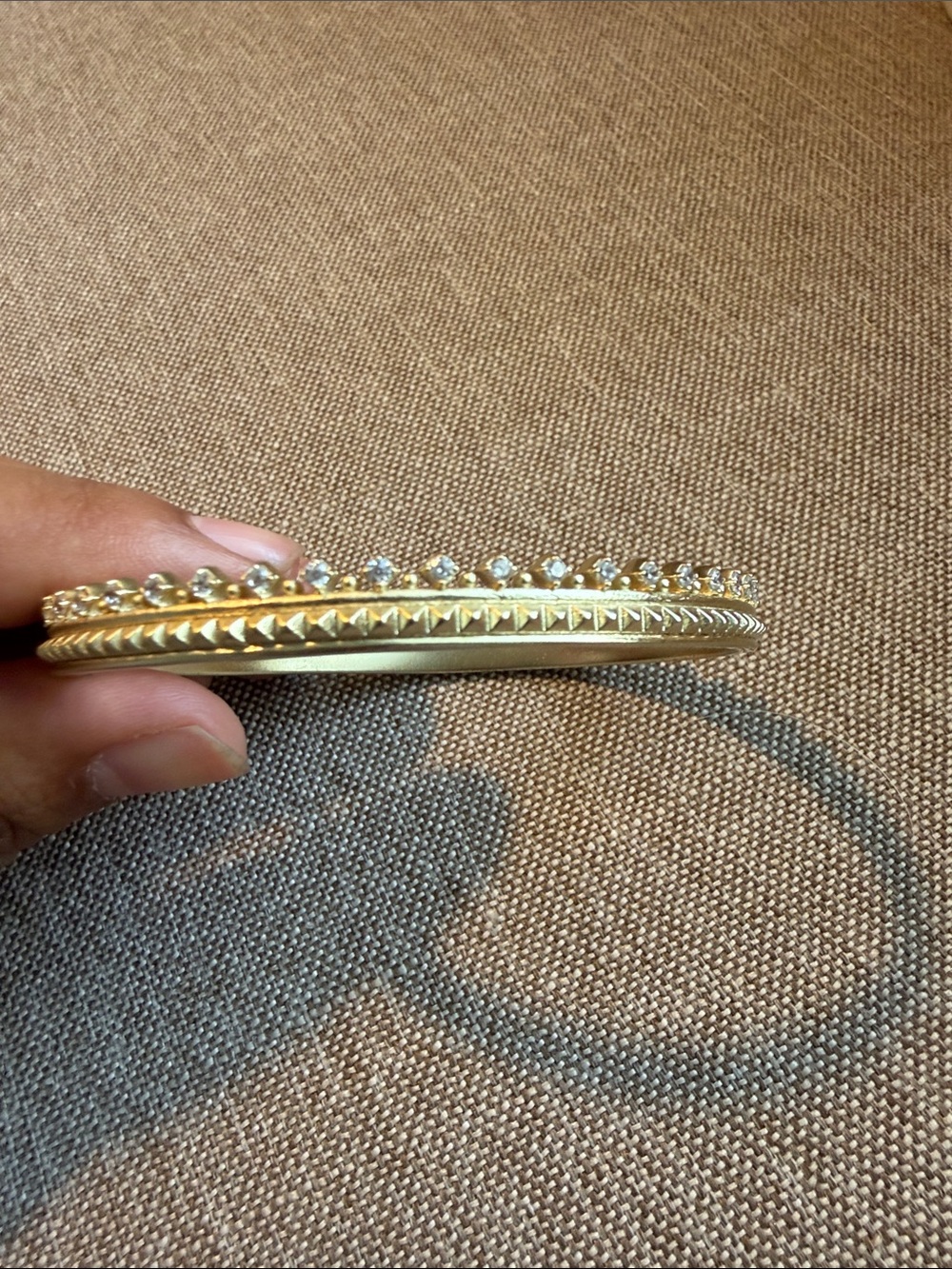 Kendra Scott Gold Crystal Rim Bangle Bracelet